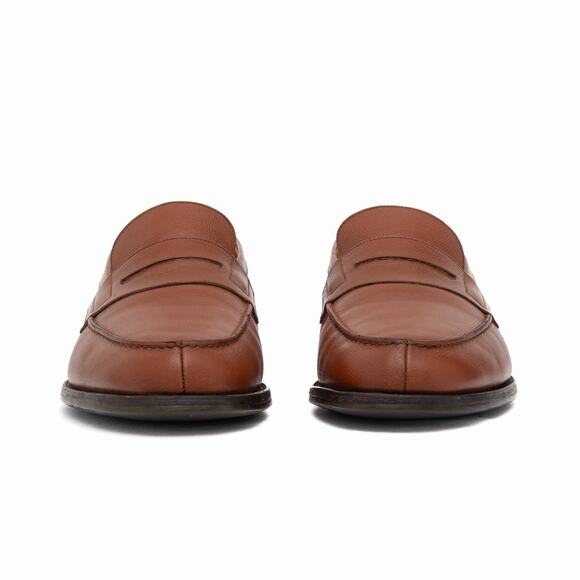 1k.$ J.M. Weston 180 Penny Loafers Brown Leather Handmade France UK 9.5 US 10.5E main image 4
